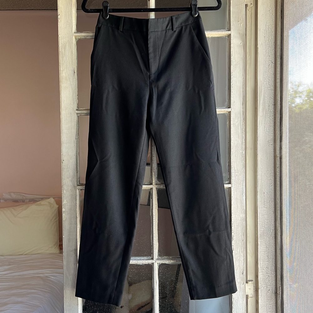 Club Monaco Classic Black Wool Blend Trousers